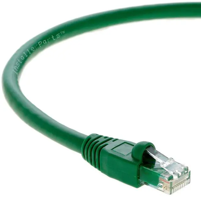 Alt view image 4 of 4 - InstallerParts Ethernet Cable CAT6A Cable UTP Booted 25 FT - Green - Professional Series - 10Gigabit/Sec Network/High Speed Internet Cable, 550MHZ