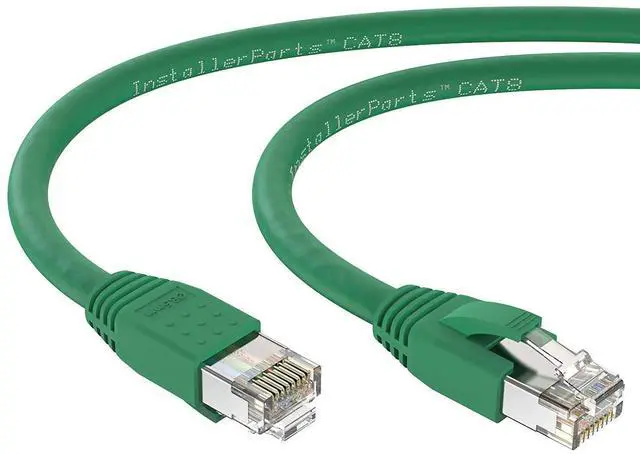 Alt view image 4 of 5 - InstallerParts Ethernet Cable CAT8 Cable 15 FT - Green - Professional Series - 40Gigabit/Sec Network/High Speed Internet Cable for Router, Modem,Gaming/2000 MHZ, 24AWG