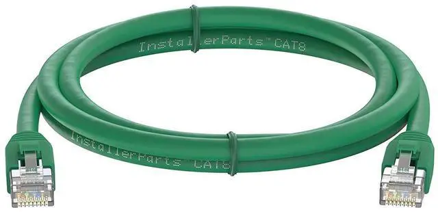 Alt view image 5 of 5 - InstallerParts Ethernet Cable CAT8 Cable 15 FT - Green - Professional Series - 40Gigabit/Sec Network/High Speed Internet Cable for Router, Modem,Gaming/2000 MHZ, 24AWG