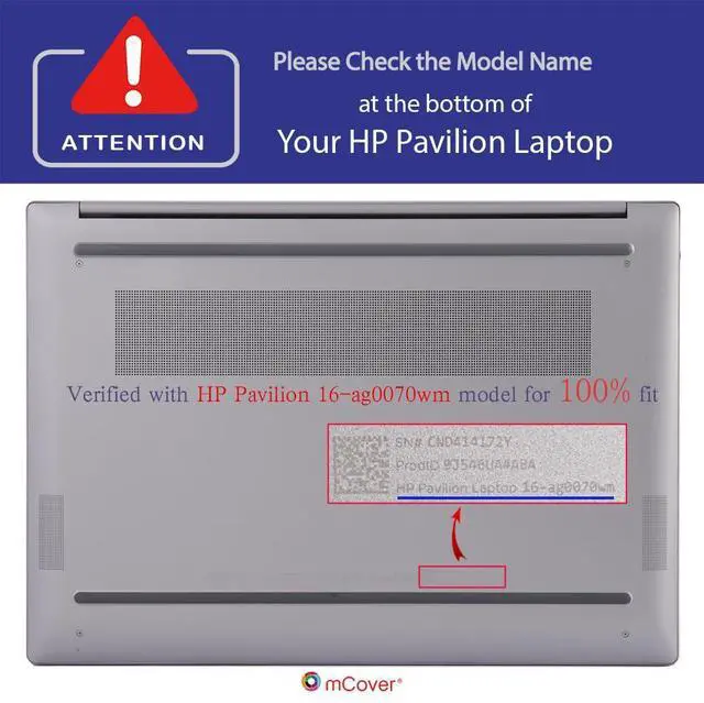 Alt view image 4 of 5 - mCover Case ONLY Compatible for 2024+ HP Pavilion 16-inch Laptop PC 16-AFxxxx / 16-AGxxxx Series Windows Notebook (NOT Fitting Any Other HP Models)- Red