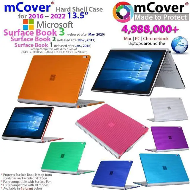 Alt view image 2 of 5 - mCover Case Compatible for 2016~2022 13.5" Microsoft Surface Book 1/2 / 3 with Detachable Tablet Display ONLY (NOT Fitting Cheaper Surface Laptop Models) - Black