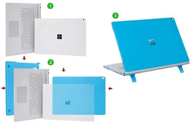 Alt view image 4 of 5 - mCover Case Compatible for 2016~2022 13.5" Microsoft Surface Book 1/2 / 3 with Detachable Tablet Display ONLY (NOT Fitting Cheaper Surface Laptop Models) - Black