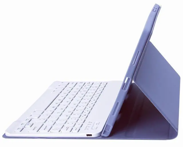 Alt view image 4 of 5 - Slim Candy Colors Keyboard Case Compatible with Samsung Galaxy Tab S9/S9 FE 11 Inch 2023 Model SM-X710/X716B/X718U/X518U with S Pen Holder, Mutil Angles Stand Cover Detachable Wireless Keyboard