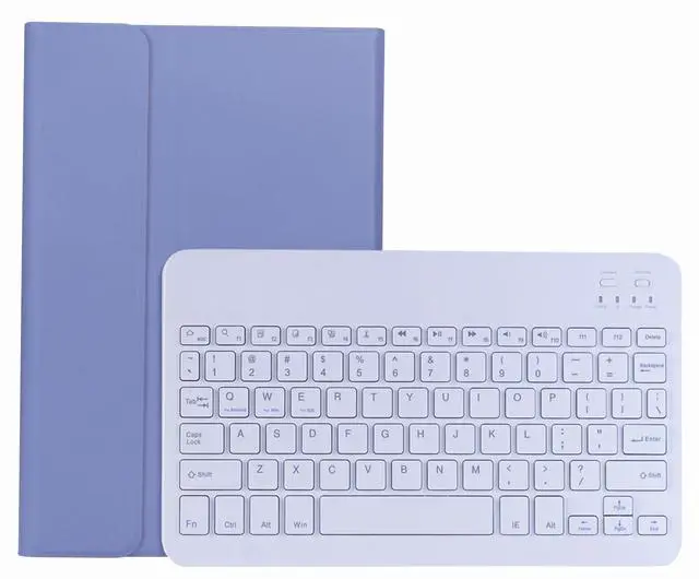 Alt view image 5 of 5 - Slim Candy Colors Keyboard Case Compatible with Samsung Galaxy Tab S9/S9 FE 11 Inch 2023 Model SM-X710/X716B/X718U/X518U with S Pen Holder, Mutil Angles Stand Cover Detachable Wireless Keyboard