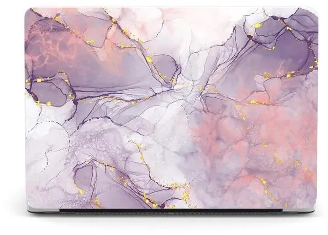 Alt view image 3 of 5 - Laptop Hard Case Compatible with MacBook Air 11 inch Case 2015 2014 2013 2012 2011 2010 Release Model A1465 A1370, Plastic Hard Protective Shell Cover Case & Keyboard Cover Skin, Purple Marble