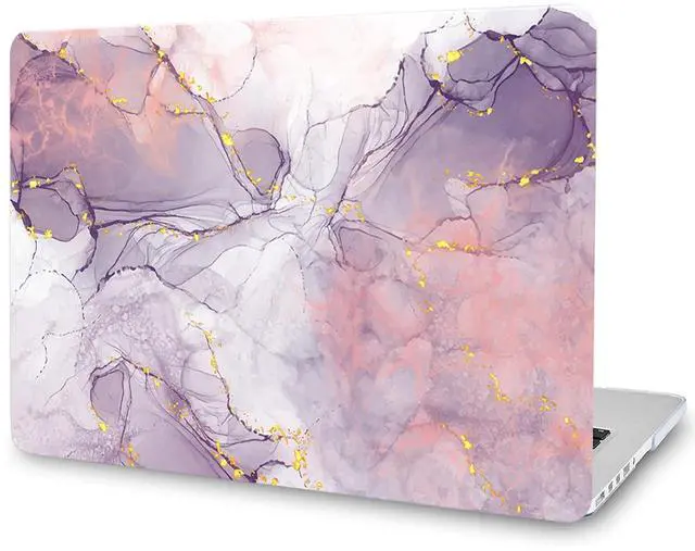 Alt view image 2 of 5 - Laptop Hard Case Compatible with MacBook Air 11 inch Case 2015 2014 2013 2012 2011 2010 Release Model A1465 A1370, Plastic Hard Protective Shell Cover Case & Keyboard Cover Skin, Purple Marble