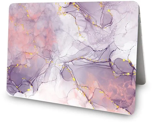 Alt view image 4 of 5 - Laptop Hard Case Compatible with MacBook Air 11 inch Case 2015 2014 2013 2012 2011 2010 Release Model A1465 A1370, Plastic Hard Protective Shell Cover Case & Keyboard Cover Skin, Purple Marble