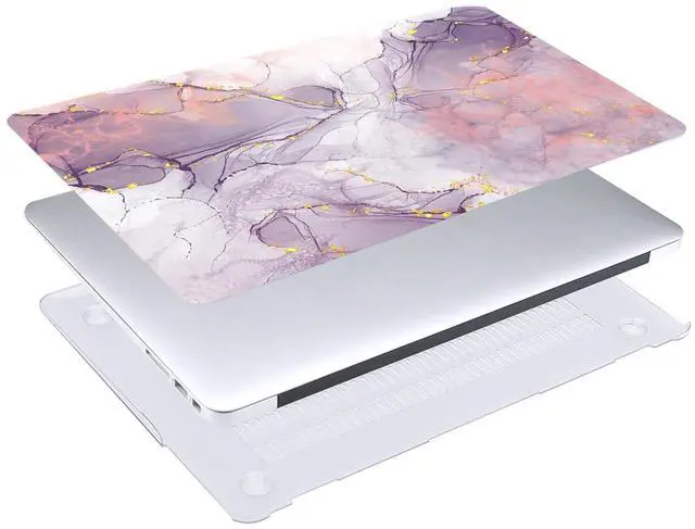 Alt view image 5 of 5 - Laptop Hard Case Compatible with MacBook Air 11 inch Case 2015 2014 2013 2012 2011 2010 Release Model A1465 A1370, Plastic Hard Protective Shell Cover Case & Keyboard Cover Skin, Purple Marble