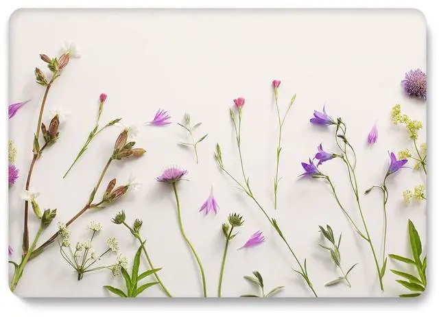 Alt view image 2 of 5 - Laptop Hard Case Compatible with MacBook Pro 13 Inch Case 2015 2014 2013 2012 Release with Retina Display Model A1502 A1425, Plastic Hard Shell Case Cover & Keyboard Cover Skin, Flower