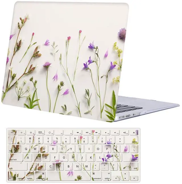 Main image of Laptop Hard Case Compatible with MacBook Pro 13 Inch Case 2015 2014 2013 2012 Release with Retina Display Model A1502 A1425, Plastic Hard Shell Case Cover & Keyboard Cover Skin, Flower