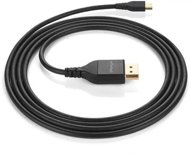 Alt view image 2 of 5 - Infinnet Mini DisplayPort to DisplayPort 1.4 1.4a Cable 8K 60Hz 4K 144Hz 120Hz 160Hz 2K 280Hz 240Hz 1080p 390Hz 360Hz Display Port to Mini DisplayPort DP 1.4 HBR3 HDR VESA Certified Cord, 2m (6 feet)