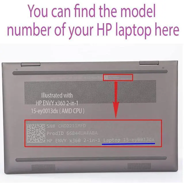 Alt view image 4 of 5 - mCover Case ONLY Compatible for 2022~2023 15.6" HP Envy x360 15-EW0000 (Intel CPU) / 15-EY0000 (AMD CPU) Series Laptop (NOT Fitting Any Other HP Models) - Black