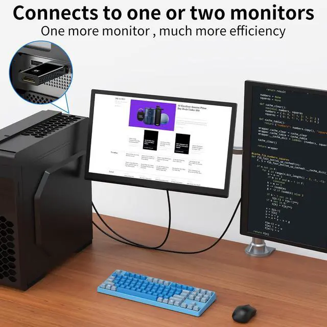 Alt view image 5 of 5 - 4K DisplayPort to HDMI Adapter 10 Pack,24K Gold Plated Uni-Directional Display Port DP to HDMI Passive Adapter Compatible for HP, HDTV, AMD, NVIDIA,Dell, GPU,Projector, PC,Desktop