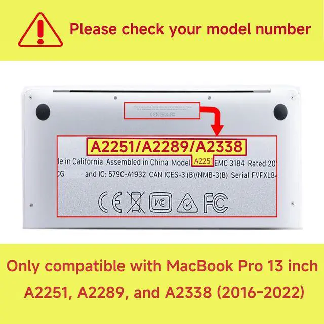 Alt view image 2 of 5 - Fulbrio Arts Compatible with MacBook Pro 13 inch Hard Shell Matte Finish Case Skin, 2022, 2021,2016-2022 Release A2251/A2289/A2338 Slim Matte Finish Hard Shell with Keyboard Cover,Golden Butterfly