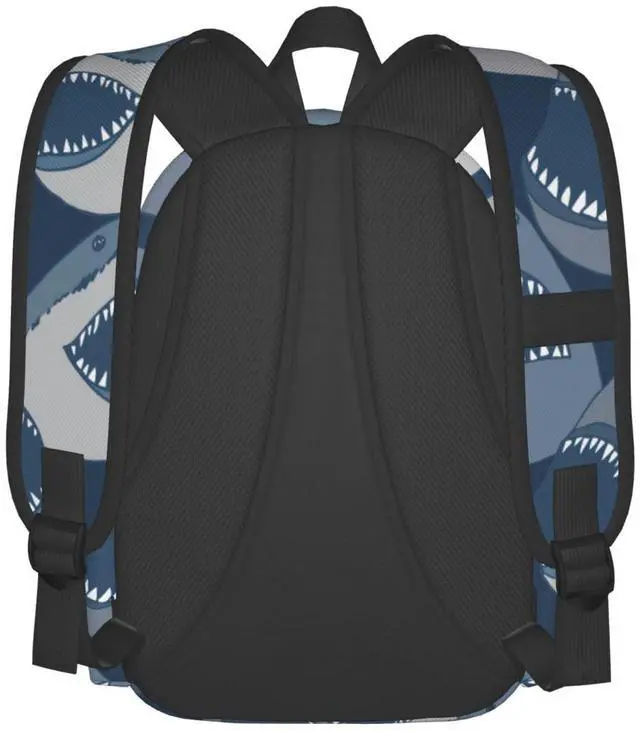 Alt view image 3 of 5 - Jbofyee Angry Sharks Sea Animal Laptop Backpack For Men Women, Lightweight Daypack Bookbag For Daily Commutes Business Travel Hiking