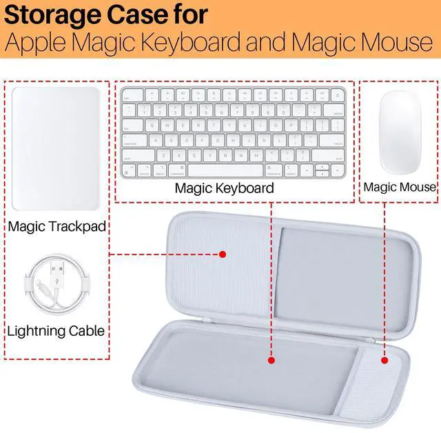 Alt view image 3 of 5 - Lebakort Storage Case Compatible with Apple Magic Keyboard + Magic Mouse Combo