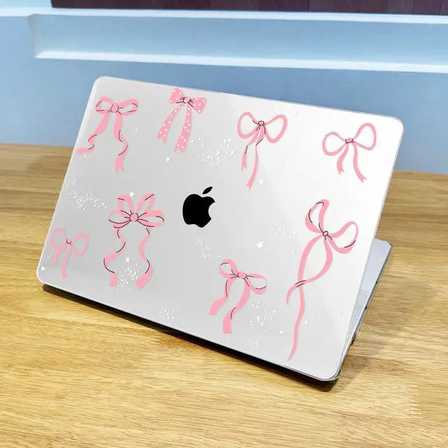 Alt view image 3 of 5 - Lepeoac Case for MacBook Pro 13 inch with/Without Touch Bar (2016-2022, M2 A2338 M1 A2289 A2251 A2159 A1989 A1706 A1708), Hard Shell + Keyboard Cover + Dust Plug, Star Bow