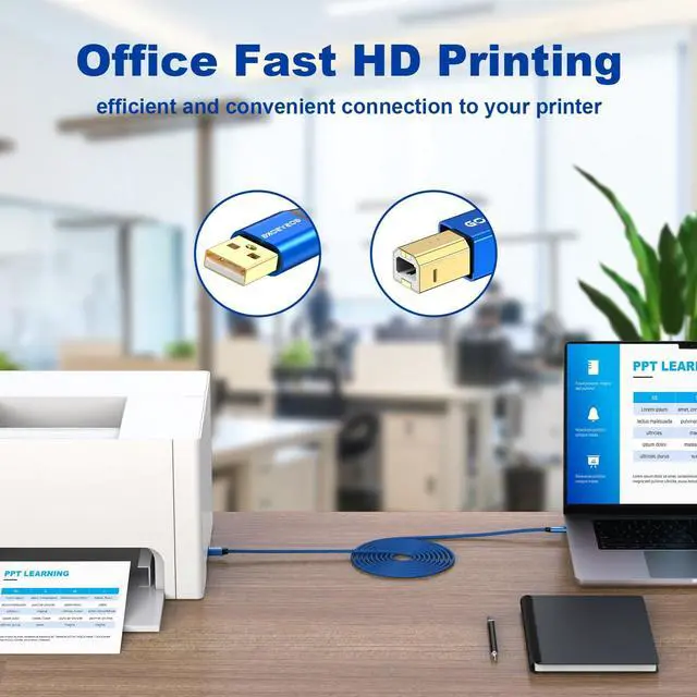 Alt view image 4 of 5 - GOSYSONG 40ft Active USB A to B Cable - High Speed Long Printer USB