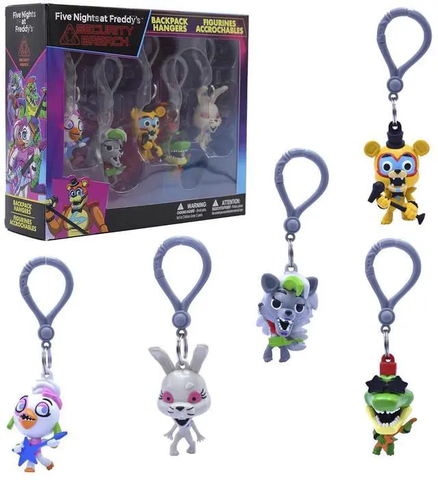 Alt view image 2 of 2 - Just Toys LLC Five Nights at Freddy's Backpack Hangers (Five Nights at Freddy's Security Breach Backpack Hangers S1 Collector's Box)