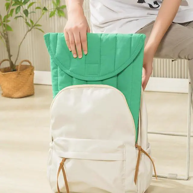 Alt view image 4 of 5 - Puffy Laptop Sleeve 15-16 Inch Light Green, Protective Carrying Case for Men and Women, Cute Case Bag Compatible with 15 Inch and 16 Inch Laptops, for MacBook Air M2 M1, Asus/Dell Xps/Lenovo in Cover