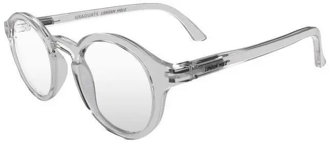 Alt view image 3 of 5 - LONDON MOLE(r) Graduate Blue Light Blocking Glasses - Cool round panto shape - Anti-eyestrain for screens - Unisex with spring hinges
