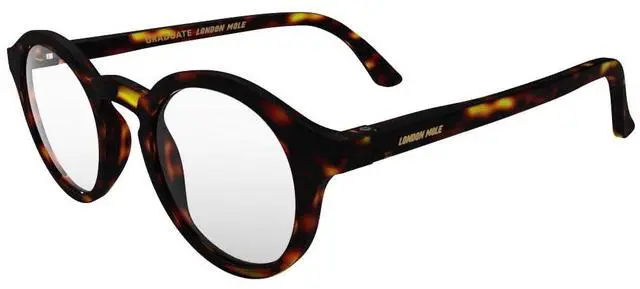 Alt view image 3 of 5 - LONDON MOLE(r) Graduate Blue Light Blocking Glasses - Cool round panto shape - Anti-eyestrain for screens - Unisex with spring hinges