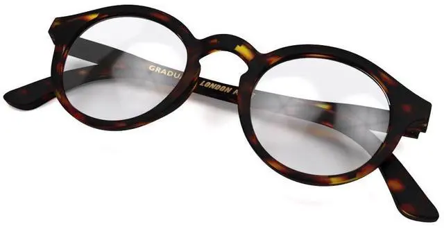 Alt view image 5 of 5 - LONDON MOLE(r) Graduate Blue Light Blocking Glasses - Cool round panto shape - Anti-eyestrain for screens - Unisex with spring hinges