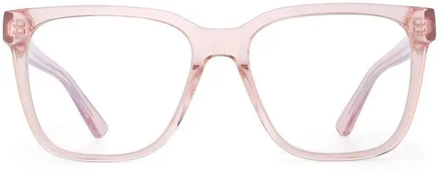 Main image of JIM HALO Blue Light Blocking Glasses for Women Men Oversized Square Computer Glasses Acetate Frame Pink