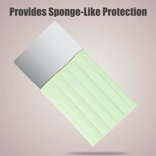 Alt view image 2 of 5 - Puffy Laptop Sleeve 15-16 Inch Mint Green, Protective Carrying Case for Men and Women, Cute Case Bag Compatible with 15 Inch and 16 Inch Laptops, for MacBook Air M2 M1, Asus/Dell Xps/Lenovo in Cover