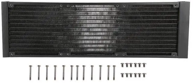 Main image of Joyzan Computer Heat Exchanger, 12 Tubes Cooler Pipe Water Cooling Radiator Aluminium G1/4 Thread Separator Tubing Watercooling CPU PC Sink Liquid Triple Fan Mounts Hardware Labs Kit Cool System 360mm