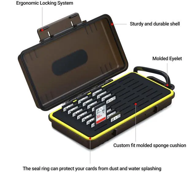 Alt view image 3 of 5 - Memory Card Case + LR44 Holder:Memory Card Case with Button Round Battery Storage Case