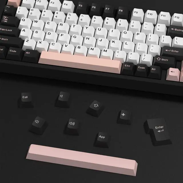 Alt view image 4 of 5 - KBDiy Olivia Female keycaps PBT Double Shot Keycap Set,174 Keys Pink Keycaps 60 Percent Cherry Profile Keycap for 61/64/68/84/87/100/104/108 Mechanical Keyboard