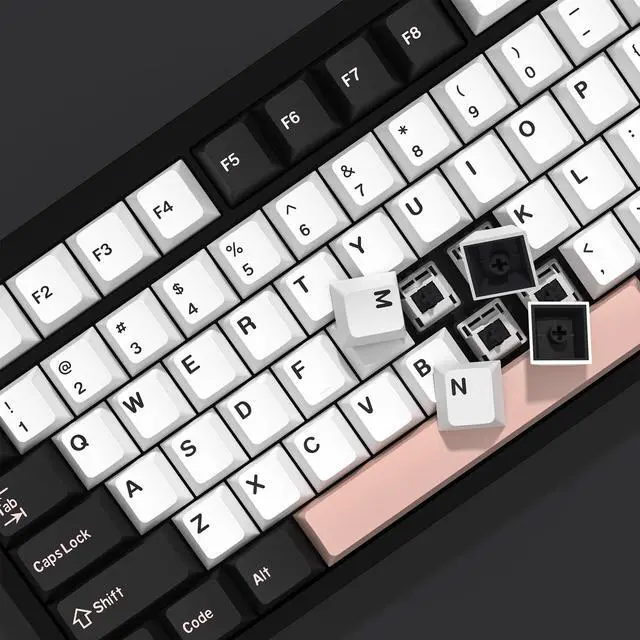 Alt view image 5 of 5 - KBDiy Olivia Female keycaps PBT Double Shot Keycap Set,174 Keys Pink Keycaps 60 Percent Cherry Profile Keycap for 61/64/68/84/87/100/104/108 Mechanical Keyboard