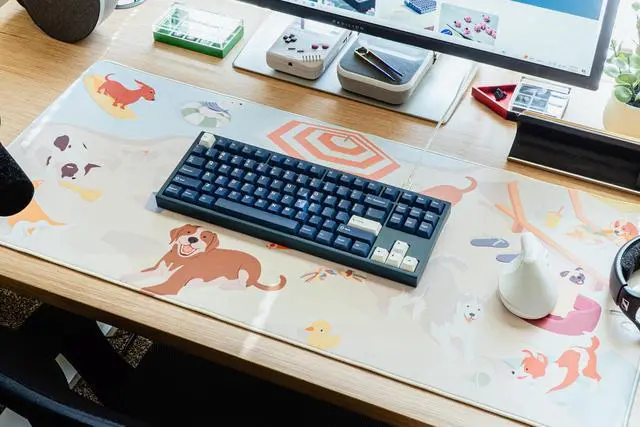 Alt view image 3 of 5 - KFA Good Boys Beach Day, Doggie Deskmat Large, 35" x 15", Cute Dog Keyboard Mouse Pad Desk Pad Desk Blotter for Gaming, Office or Home