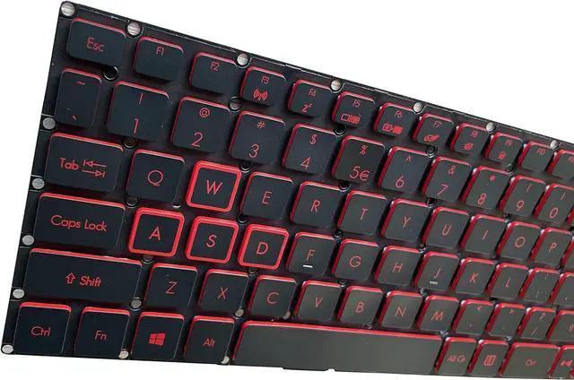 Alt view image 3 of 4 - Replacement Keyboard for Acer Nitro 5 AN515-53 AN515-52 AN515-53-52FA AN515-51, AN515-42 AN515-41 AN515-41-19HM Series Black red with Backlight