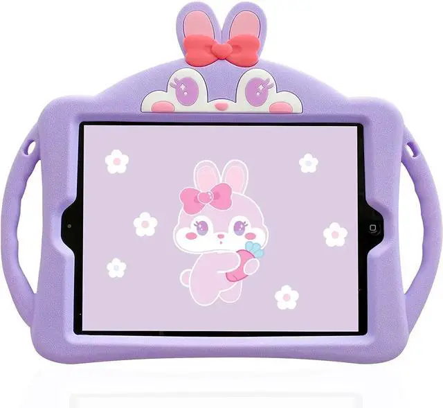 Alt view image 3 of 5 - for iPad mini 7 A17 Pro 2024/iPad Mini 6 2021 8.3 Inch iPad mini 7th/6th Gen Case Cute Kids, Cover for iPad mini 8.3" 7th Gen A2995/A2996/A2993/6th Gen A2567 A2568 A2569 Kids Girls(Purple)