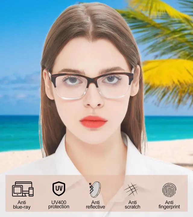 Alt view image 2 of 5 - MARE AZZURO Blue Light Blocking Glasses, Computer Reading Gaming TV Phones Glasses for Women Men, UV400 Clear Lens Eye Protection