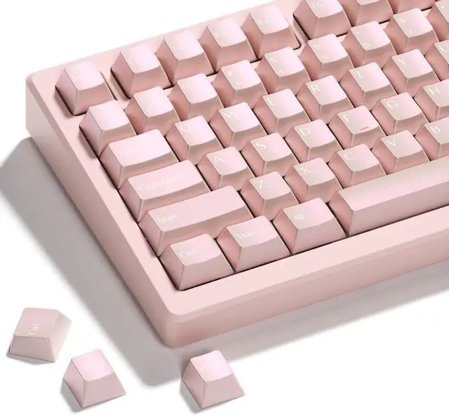 Main image of HITIME x XVX PBT Keycaps 75 60 Percent, Pink Custom Keyboard Keycaps, Cherry Profile Key caps Set 97 Keys for Cherry Gateron MX Switche Keyboard