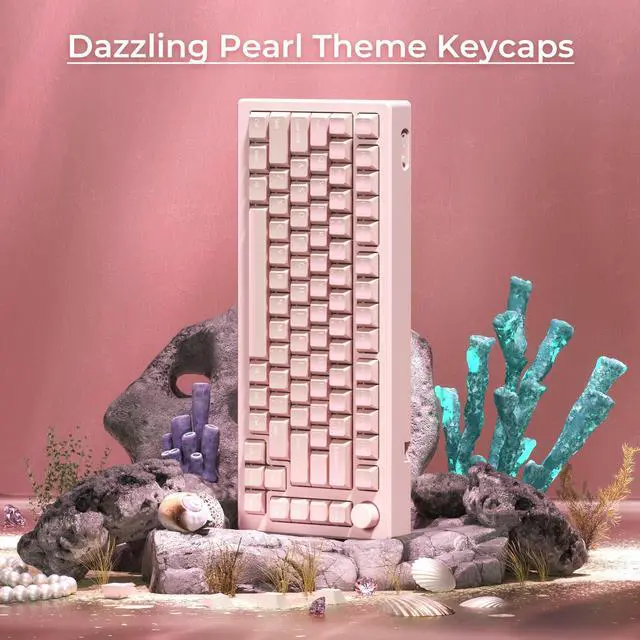 Alt view image 2 of 5 - HITIME x XVX PBT Keycaps 75 60 Percent, Pink Custom Keyboard Keycaps, Cherry Profile Key caps Set 97 Keys for Cherry Gateron MX Switche Keyboard