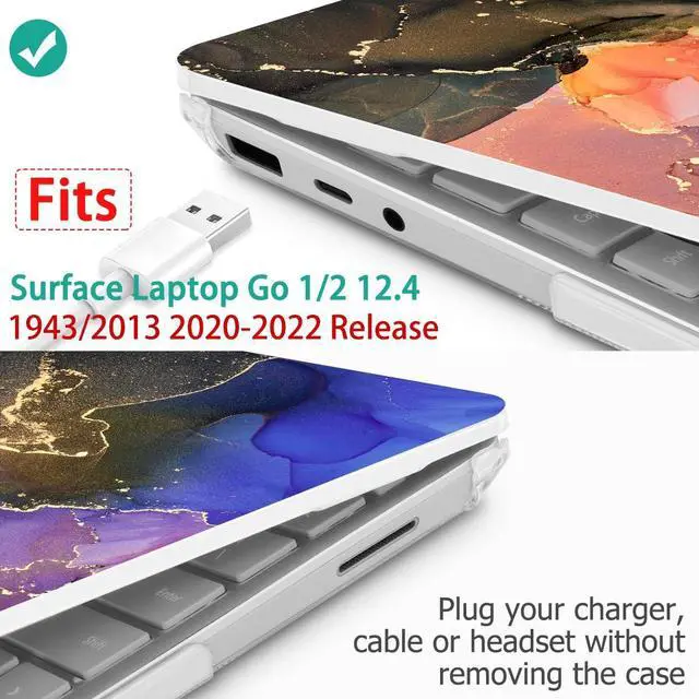 Alt view image 2 of 5 - May Chen Compatible with Microsoft Surface Laptop Go 3/2/1, 12.4 Inch Model 1943/2013 (2023/2022/2020 Release), Plastic Hard Shell Case with Screen Protector + Keyboard Cover, Dream Fluid Art