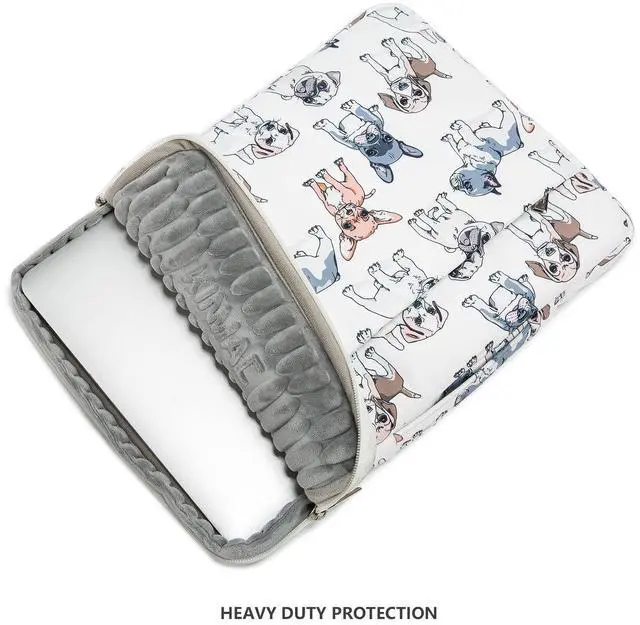 Alt view image 4 of 5 - Kinmac 360° Protective Laptop Sleeve Case Bag Cover with Handle for MacBook Pro 16 inch,16 inch HP,Lenovo,Dell,ASUS,Acer Ultrabook and Business Laptop (Dogs)