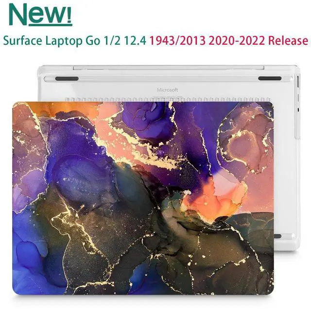 Alt view image 3 of 5 - May Chen Compatible with Microsoft Surface Laptop Go 3/2/1, 12.4 Inch Model 1943/2013 (2023/2022/2020 Release), Plastic Hard Shell Case with Screen Protector + Keyboard Cover, Dream Fluid Art