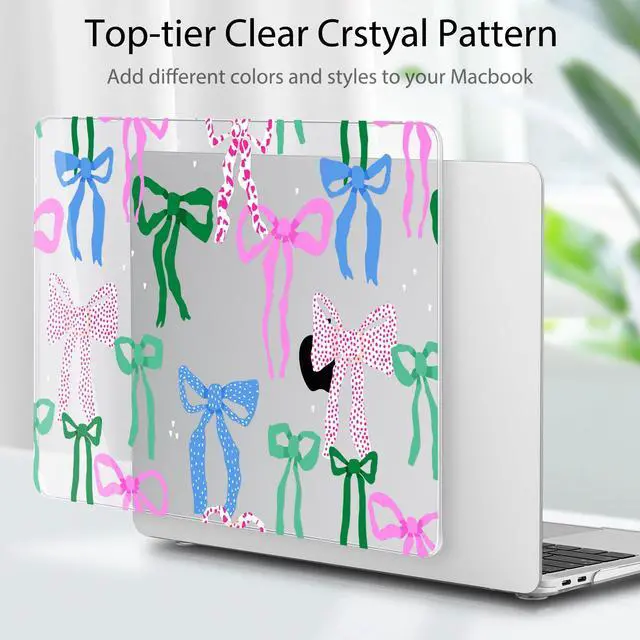 Alt view image 3 of 5 - May Chen Compatible with MacBook Air 13 inch Case 2022 2021, 2020-2018 Release Model: M1 A2337 A2179 A1932, Plastic Hard Shell Case Cover for Mabook Air 13 inch with Retina Dispaly, Colorful Bows