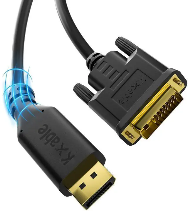 Alt view image 2 of 5 - Gold-Plated DisplayPort to DVI Cable - 25 FT, DP to DVI-D Male to Male Converter, 1080P@60Hz, for PC, Desktop, Laptop, HDTV, Projector, Monitor