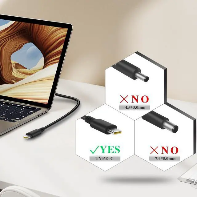 Alt view image 4 of 5 - 100W 65W USB Type C AC Charger for Razer Blade Stealth 13" 12.5" (Late 2019)(2017) RZ09-03101 RZ09-03102 RZ09-0327 Laptop Stand Chroma V2 Power Adapter