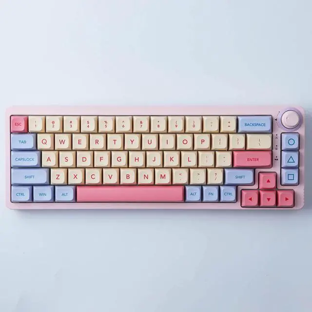 Alt view image 2 of 5 - Hyekit Marshmallow Keycaps - 132 Keys, Dye-Sublimation, Cute Design, XDA Profile, Cherry Gateron MX Switch Compatible