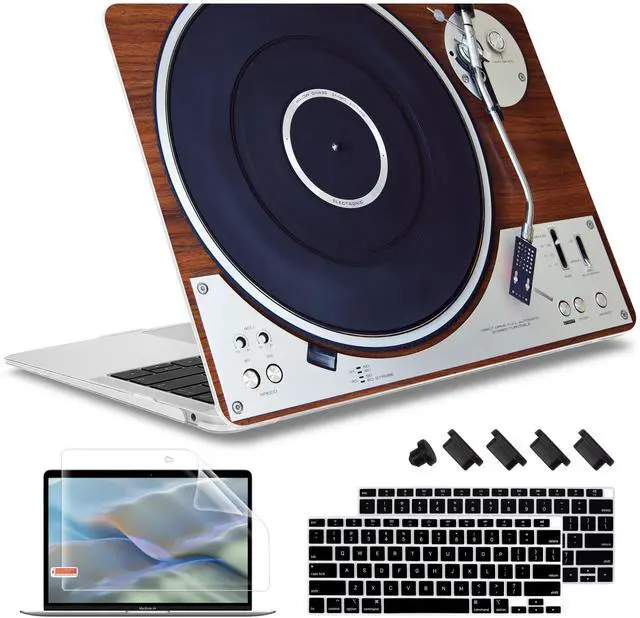 Main image of May Chen Compatible with New MacBook Air 13 inch Case 2021, 2020 2019 2018 Release Model: M1 A2337 A2179 A1932, Hard Shell Case Cover for Mabook Air 13 inch with Retina Dispaly, Retro Music Machine
