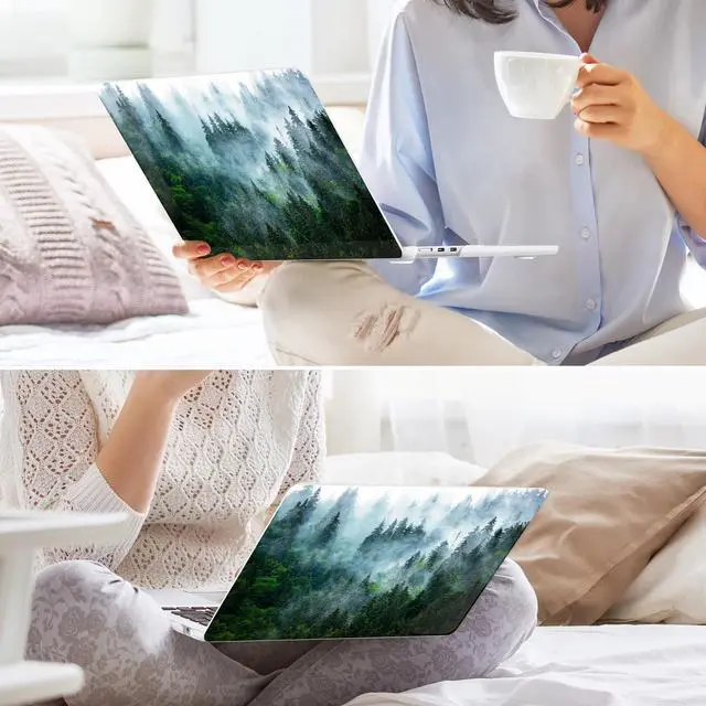 Alt view image 5 of 5 - May Chen Compatible with New MacBook Air 13 inch Case 2021, 2020 2019 2018 Release Model: M1 A2337 A2179 A1932, Plastic Matte Hard Shell Case Cover for Mabook Air 13 inch with Retina Dispaly, Forest