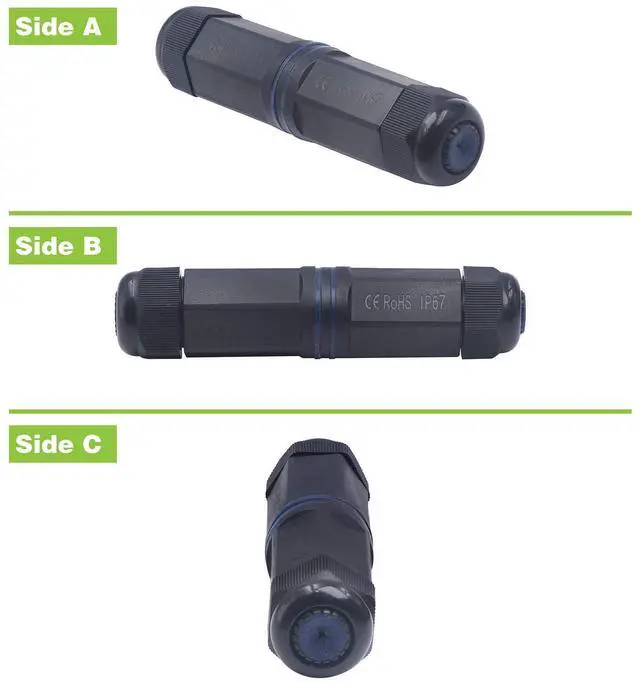 Alt view image 3 of 5 - LEENUE Waterproof rj45 Coupler Cat6, IP68 Waterproof Ethernet Coupler Female to Female, Shielded Outdoor Ethernet Coupler for CAT6/CAT5E/CAT5 Network Cables PoE, 5-Pack