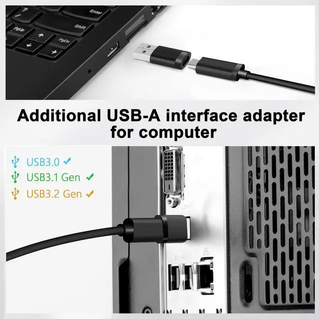 Alt view image 4 of 5 - Kuject Link Cable 20FT Compatible for Quest 3S/3, Quest 2/Pro, Pico 4, VR Headset Accessories Cable for Rift S/Steam VR Games, USB 3.0 Type C to C High Speed Data Transfer Charging Cord for Gaming PC